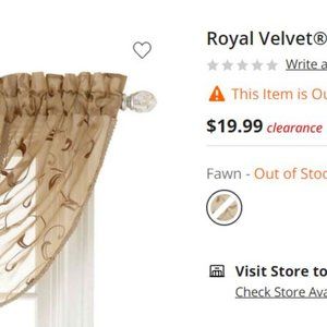 Royal Velvet- Waterfall Valances